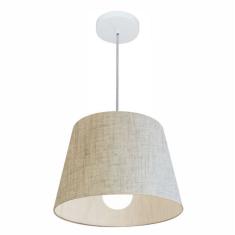 Lustre Pendente Cone Vivare Md-4240 Cúpula Em Tecido 30/40x30