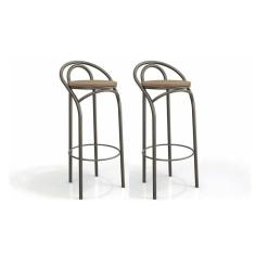 Banqueta de Cozinha Dublin 1B706 Kit 2 Un Bronze/Capuccino 31 - Kappesberg