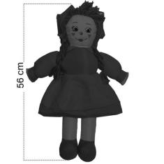 Boneca De Pano Menina Antialergica 50cm Vestido Estampado - Atacadão T