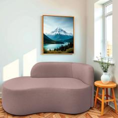 Divã Recamier Orgânico Tokyo 160cm Lado Esquerdo Linho - Doce Sonho Mó