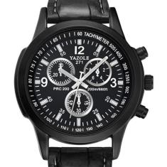 Relógio Masculino Yazole 271 Total Black Fosco