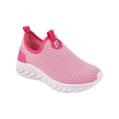 Tênis Infantil Calce Fácil Menina Confortável Pink-Feminino