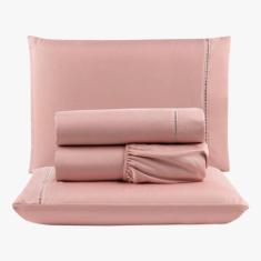 Jogo de Lençol Peletizado 400 Fios King 4 Peças Barato - Casa - hotel 