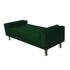 Recamier Baú Félix Solteiro 195 Cm Suede - Doce Sonho Móveis Verde