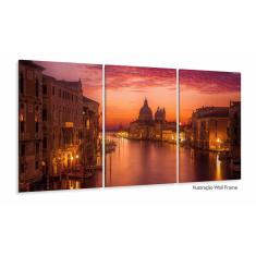 Quadro Veneza Paisagem Escritório Mosaico Em Tecido 3 Peças