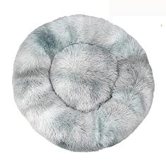 Cama de cachorro calmante para cães pequenos – Cama de cachorro pequena lavável com donut, cama de gato de pelúcia macia redonda anti-ansiedade, serve para toPets, diâmetro 20 cm