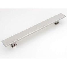 Puxador para Porta Duplo em Inox Planus Eco 120cm Geris Prata