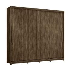 Guarda Roupa Portas de Correr Londres 100% MDF 8 Gavetas com Pés - Lanza