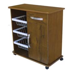 Fruteira com Balcão 3 Cestos com Rodízio - Bella Vercelli 200