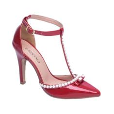 Sapato Scarpin Feminino Torricella Verniz c/Pérolas 6 Cores (36, Vermelho)