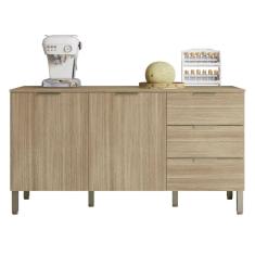 Balcão de Cozinha com 2 Portas e 2 Gavetas Riga Freijó