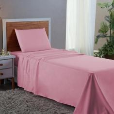 Conjunto Lençol Cama Solteiro 3 Peças 400 com Elástico e Fronha Toque 