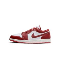 Tênis masculino Jordan 1 Low White/Dune Red-Lobster-Sail (FJ3459 160), Branco/Lagosta/Vela/Vermelho Dune, 41