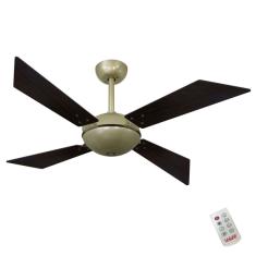 Ventilador de Teto Ouro 4 P s Tech Office Tabaco 220V