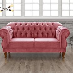 Sofá 2 Lugares Duquesa Chesterfield Decoração Recepção - BELLA DECOR