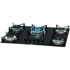 Cooktop 5 Bocas Fischer com Tripla Chama Superautomático, Preto