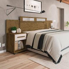Cabeceira Jade Solteiro Casal ou Queen c/ Mesa Cabeceira