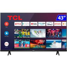 Smart TV TCL LED 43 Polegadas Full HD Android HDR Comando de Voz 43S615