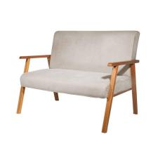 Namoradeira Decorativa Bally Veludo Bege - WD Decor