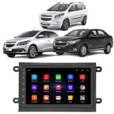 Kit Multimidia Android Onix 2013 2015 2017 2019 7 Pol Wifi BT Rádio - 