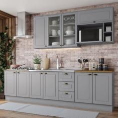 Cozinha Completa 6 Peças com Aéreo Microondas Emily - Espresso Móveis