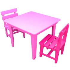 Mesa Madeira Infantil 4 Cadeiras Brincadeira Garantida - Dziado Brinqu