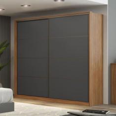 Guarda Roupa 2 Portas Valência Grafito - Mais de Casa