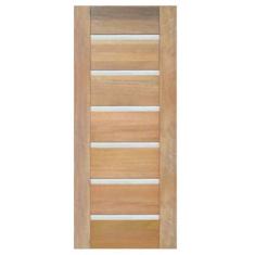 Porta de Madeira Maciça BBB Com Frisos Metálicos Casmavi de Cedro Aran