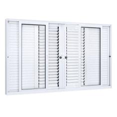 Janela De Correr Alumínio 6 Folhas Lucasa Eccellente 100cmx200cm Branco