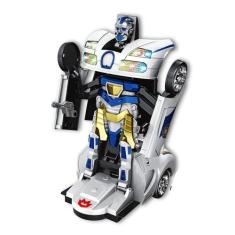 Brinquedo Infantil Carrinho Luz E Som Police Que Vira Robô - Tesla Sto