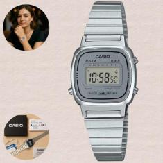 Relógio Casio Feminino Vintage Digital Prata LA670WA-7DF