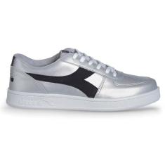 TENIS FEMININO DIADORA PLAYMAKER METAL PRATA PRATA/PRETO 44 Diadora-Feminino