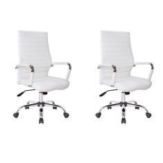 Conjunto com 2 Cadeiras de Escritório Diretor Cleaner 