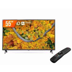 Smart TV LED 55&quot; Ultra HD 4K LG 55UP751C ThinQ AI 2 HDMI USB Bluetooth Controle Smart Magic