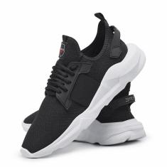 Tenis Calce Facil Masculino Esportivo Palmilha Macia Caminhada Leve-Masculino