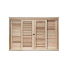 Veneziana Correr Madeira Eucalipto 1,00x1,60 Cx14cm