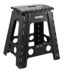 Banqueta Plast Dobravel 450Mm Preta Vonder, Preto