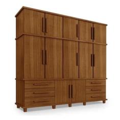 Guarda Roupa Casal Londres Carvalho New  Luapa Móveis