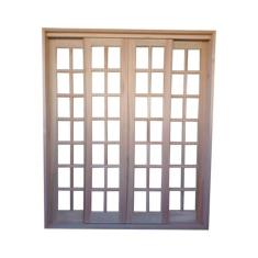 Porta Correr Vidro Mad. Eucalipto 2,15x1,20 Cx14