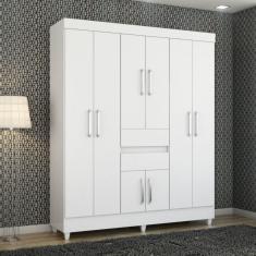 Guarda Roupas Casal 8 Portas 2 Gavetas com Espelho Munique Demóbile