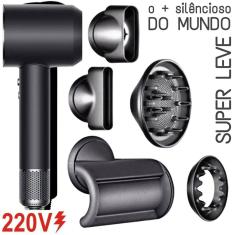 Secador De Cabelo Supersonico Levíssimo Profiss. 220V Preto