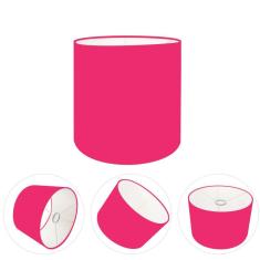 Cúpula Abajur e Luminária em Tecido Cilíndrica Vivare Cp-7005 Ø18x18cm - Bocal Nacional