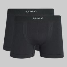 Kit 2 Cuecas Lupo Boxer Micromodal Sem Costura 00661, Grafite, M