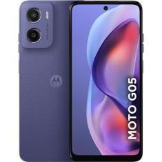 Smartphone Motorola Moto G05 128GB 12GB RAM Boost Câmera 50MP AI Bateria de 5200 mAh Tela 6.7 - Violeta