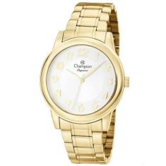 Relógio Champion Elegance Feminino Dourado Cn26804h