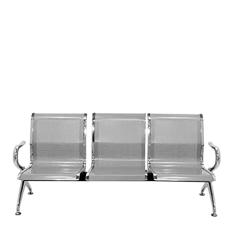 Cadeira Longarina Cromada 3 Lugares