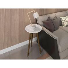 Mesa Lateral de Canto Sala Estar Pes Madeira