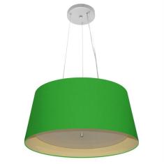Lustre Pendente Cone Md-4144 C pula Em Tecido 25x50x40cm Verd