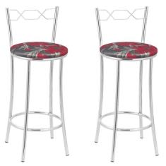 Kit 2 Banquetas Cromadas Bc51-b E509 - TRE PARONI