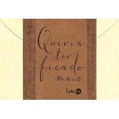 Livro - Queria ter ficado mais